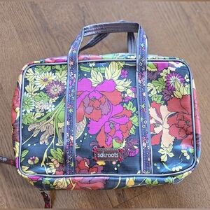 Sakroots Floral Cosmetic Tote in Pink, Green, Yellow, Purple
